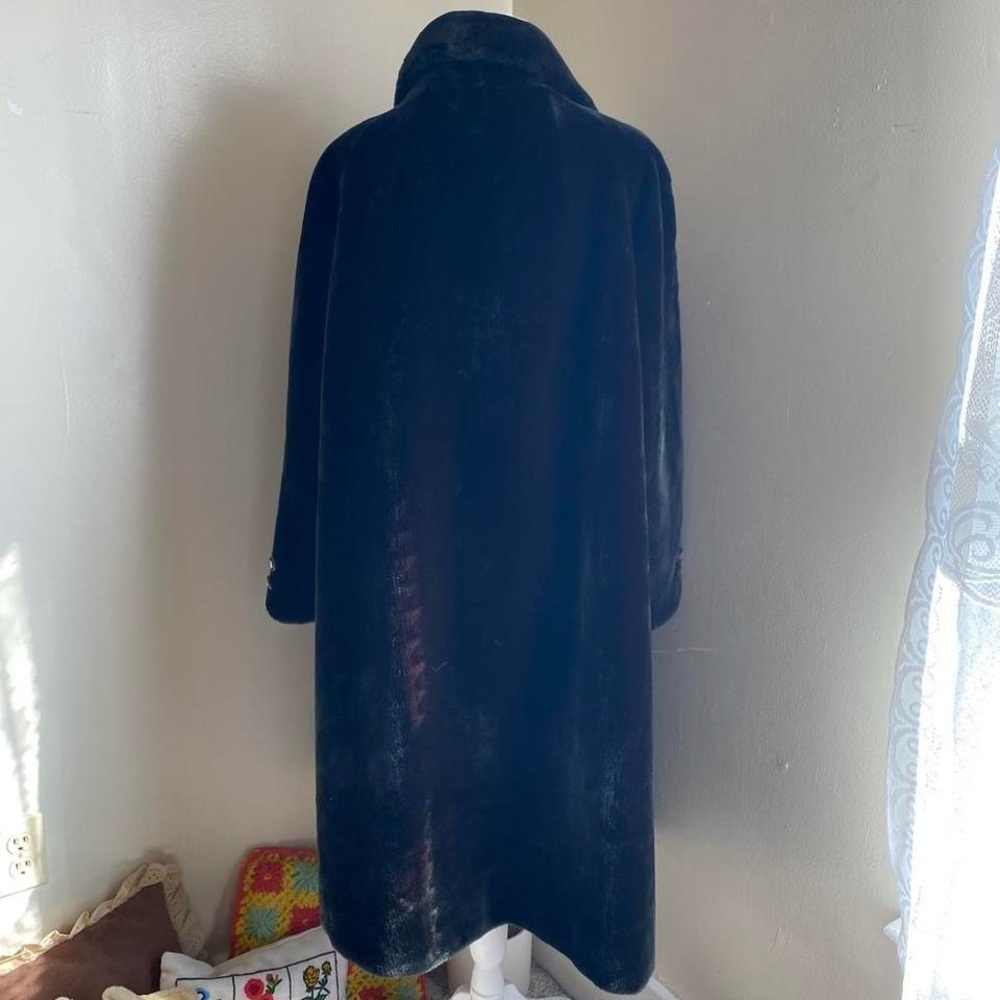 Vintage black brown faux fur coat - Picture 6 of 6